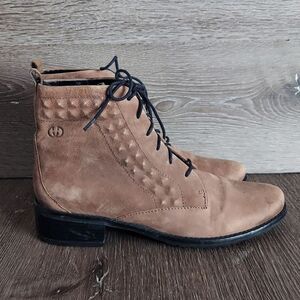 Gerry Weber Josef Seibel Brown Ankle Suede Lace Up Boots Size 38